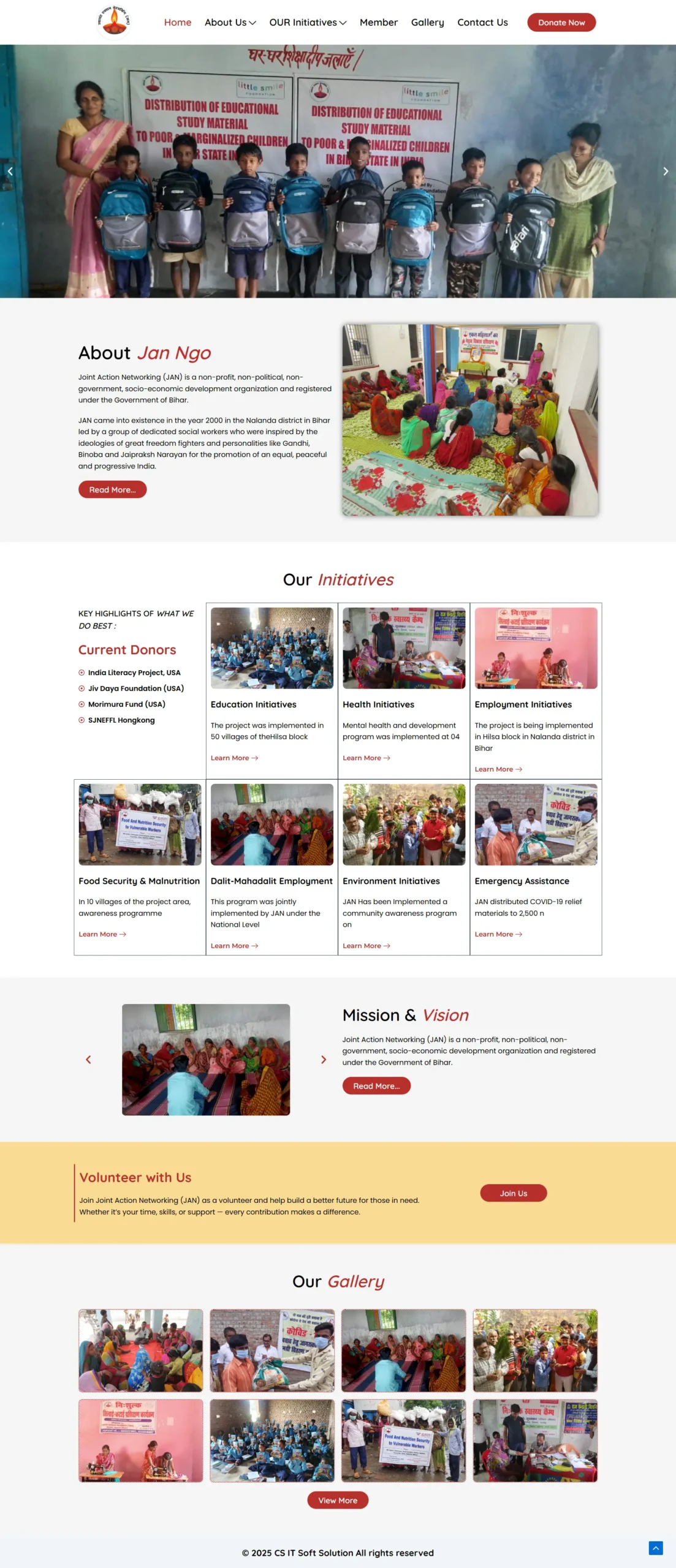 CS iT Soft Solution Patna Bihar Jan NGO Website